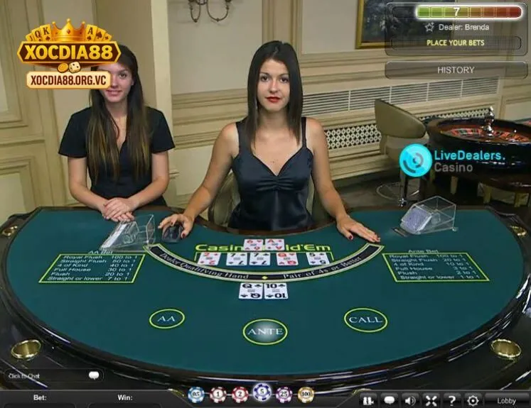 Không gian sòng bài Sexy Xocdia88 với dealer chuyên nghiệp